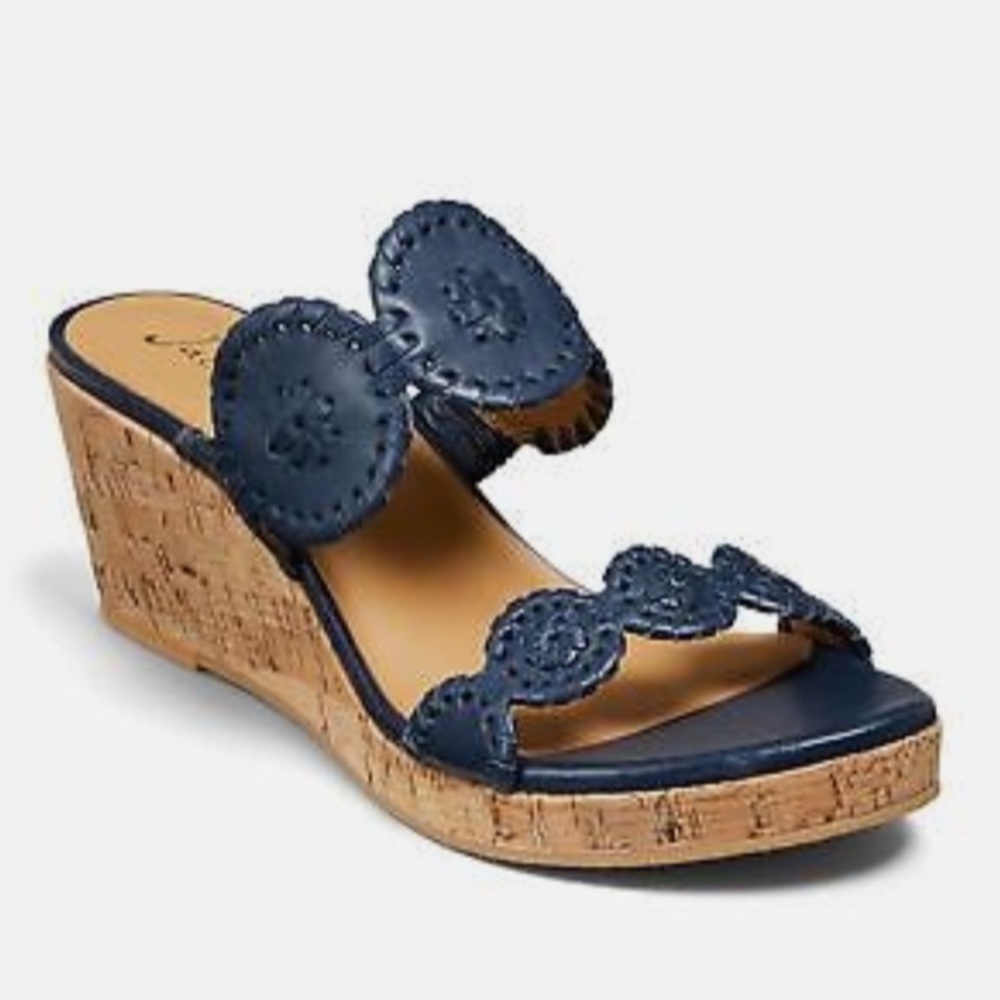 Jack Rogers Lauren cork wedge sandals sz 8.5